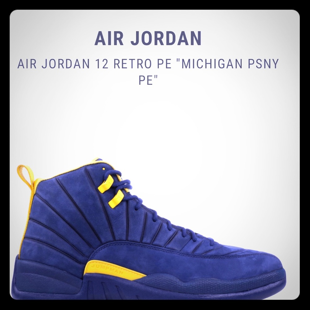 Air Jordan Retro 12 PE Michigan PSNY